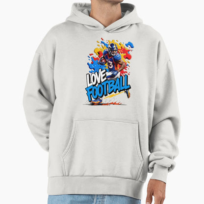 Love Football Hoodie - Streetwear Style for Adults - T-Shirt, Sweatshirt, Hoodie