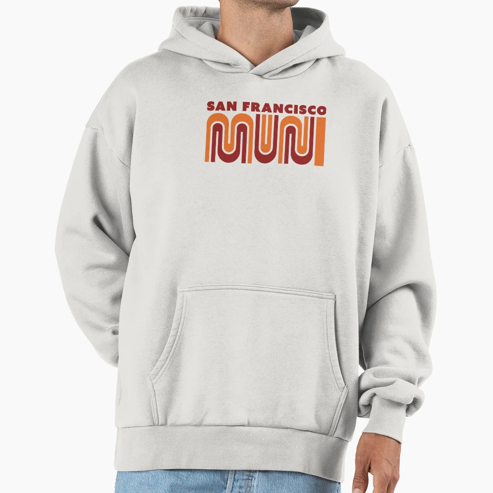 San Francisco Muni Municipal Railway Hoodie - Novelty Apparel Unisex - T-Shirt, Sweatshirt, Hoodie