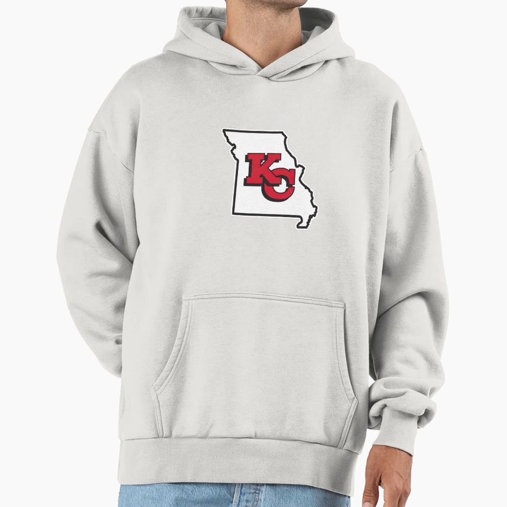 Kansas City Map Hoodie - Novelty Apparel for Adults - T-Shirt, Sweatshirt, Hoodie