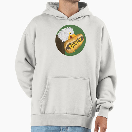 Philly Cheesesteak Eagle Hoodie - Minimalist Print Unisex - T-Shirt, Sweatshirt, Hoodie
