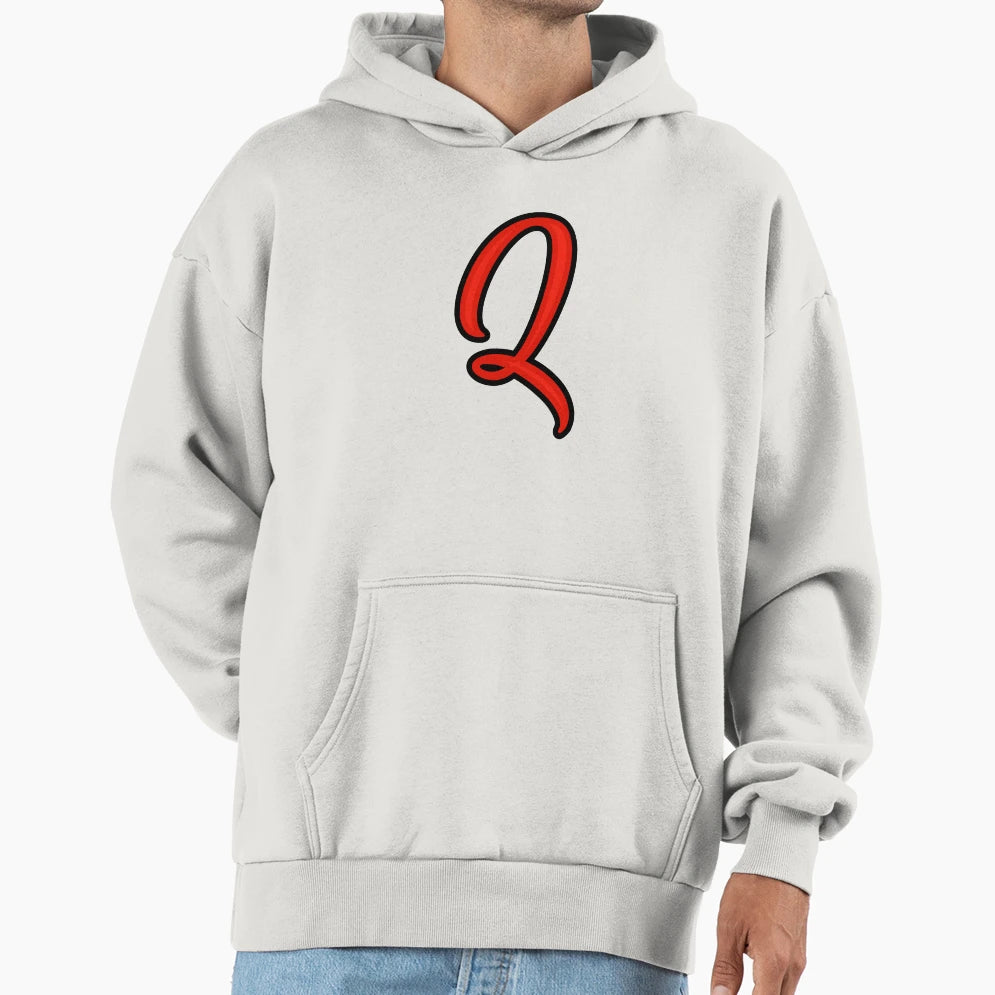 Initial Monogram Q Hoodie - Novelty Apparel for Adults - T-Shirt, Sweatshirt, Hoodie