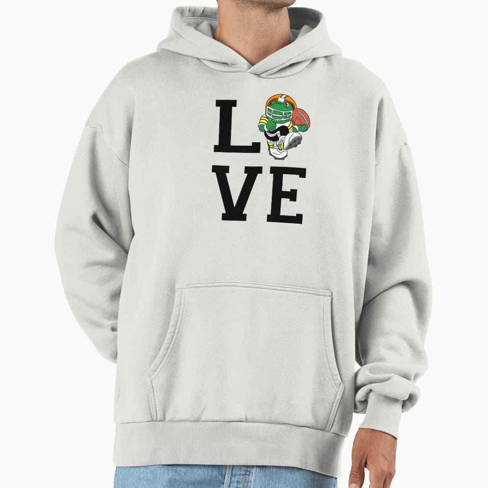 I Love Football Hoodie - Minimalist Print Men Women - T-Shirt, Sweatshirt, Hoodie