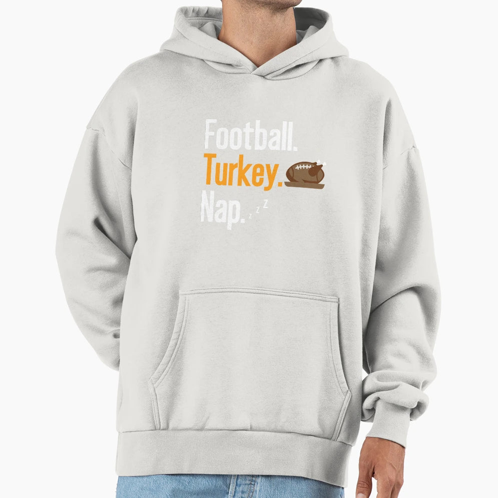 Football Turkey Nap Thanksgiving T-Shirt - Aesthetic Graphic for Adults - T-Shirt, Sweatshirt, Hoodie