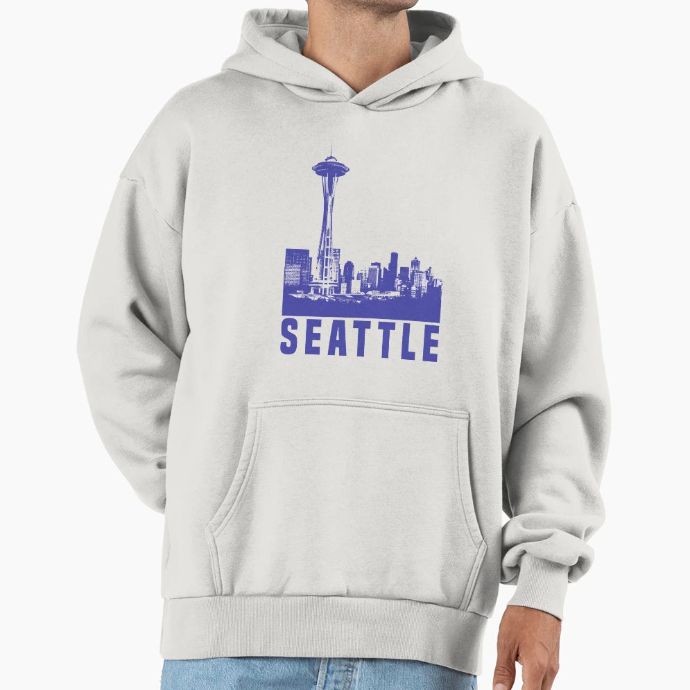 Space Needle Seattle Hoodie - Aesthetic Graphic Unisex - T-Shirt, Sweatshirt, Hoodie