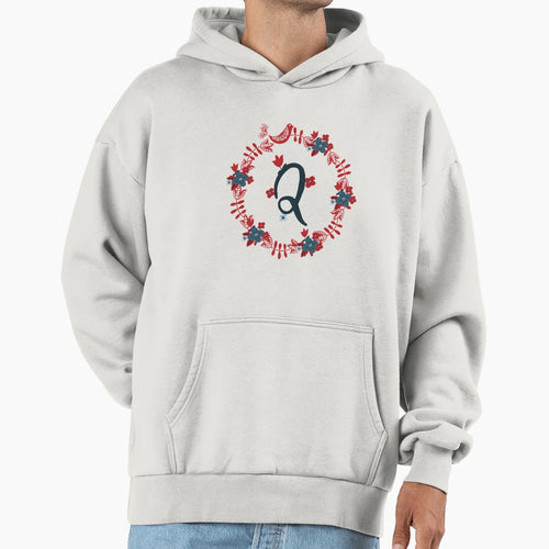 Scandinavian Monogram Q Hoodie - Unique Graphic for Adults - T-Shirt, Sweatshirt, Hoodie