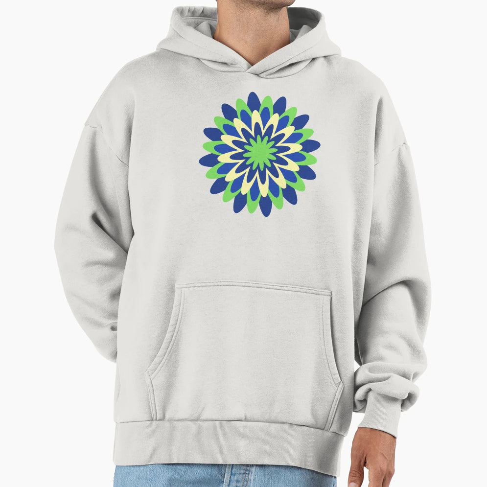Navy Blue Neon Green Canary Yellow Hoodie - Custom Art Print Men Women - T-Shirt, Sweatshirt, Hoodie