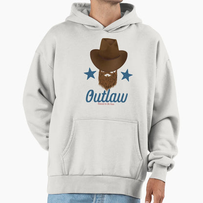 Outlaw Raised To Be Free Western Hoodie - Custom Art Print Unisex - T-Shirt, Sweatshirt, Hoodie