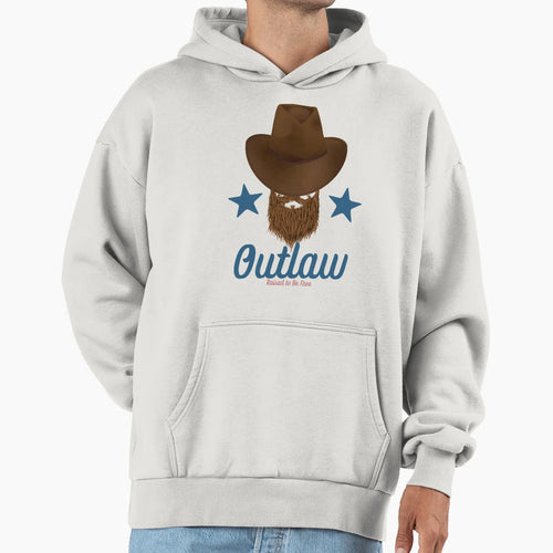 Outlaw Raised To Be Free Western Hoodie - Custom Art Print Unisex - T-Shirt, Sweatshirt, Hoodie