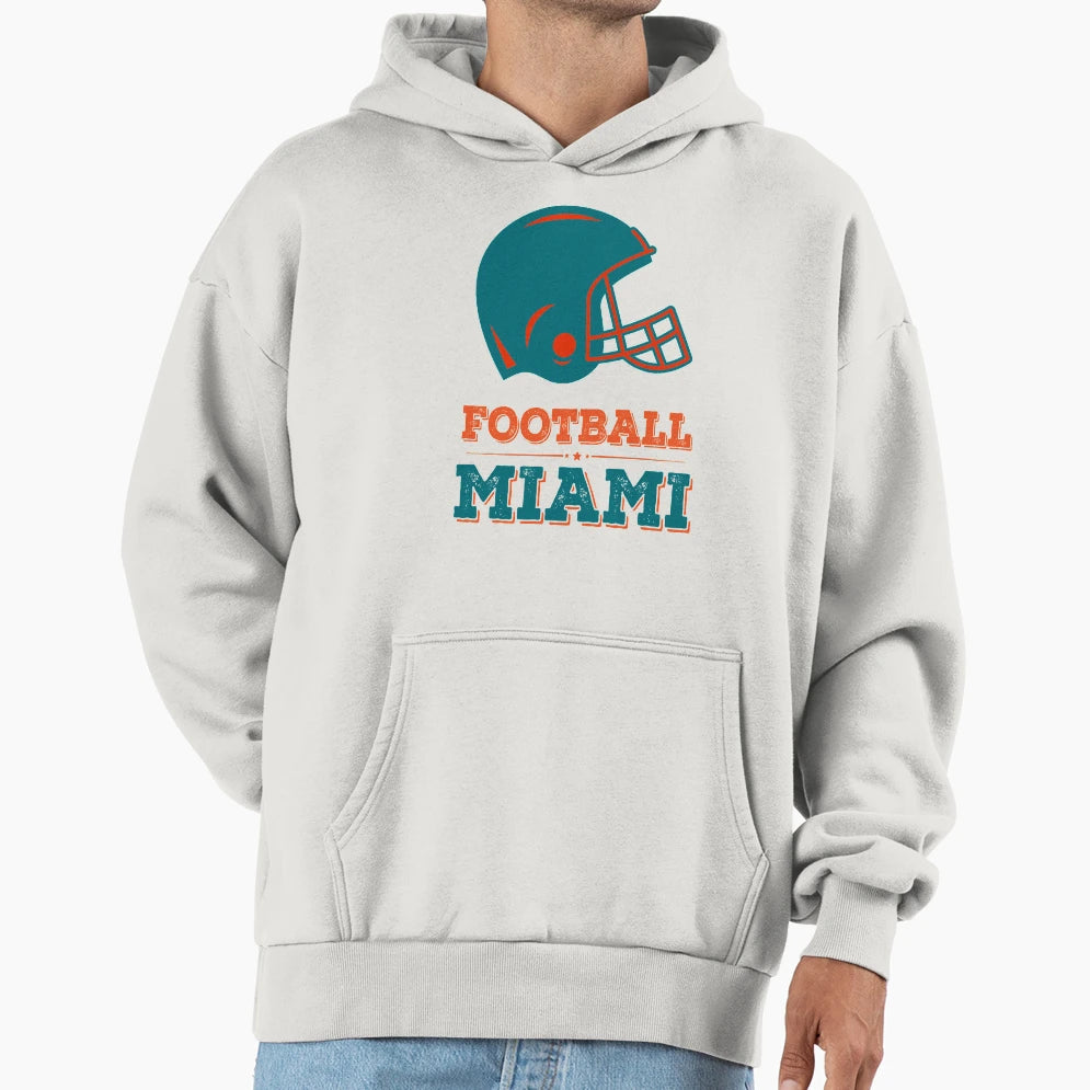 Miami Football Hoodie - Fun Novelty Design Unisex - T-Shirt, Sweatshirt, Hoodie