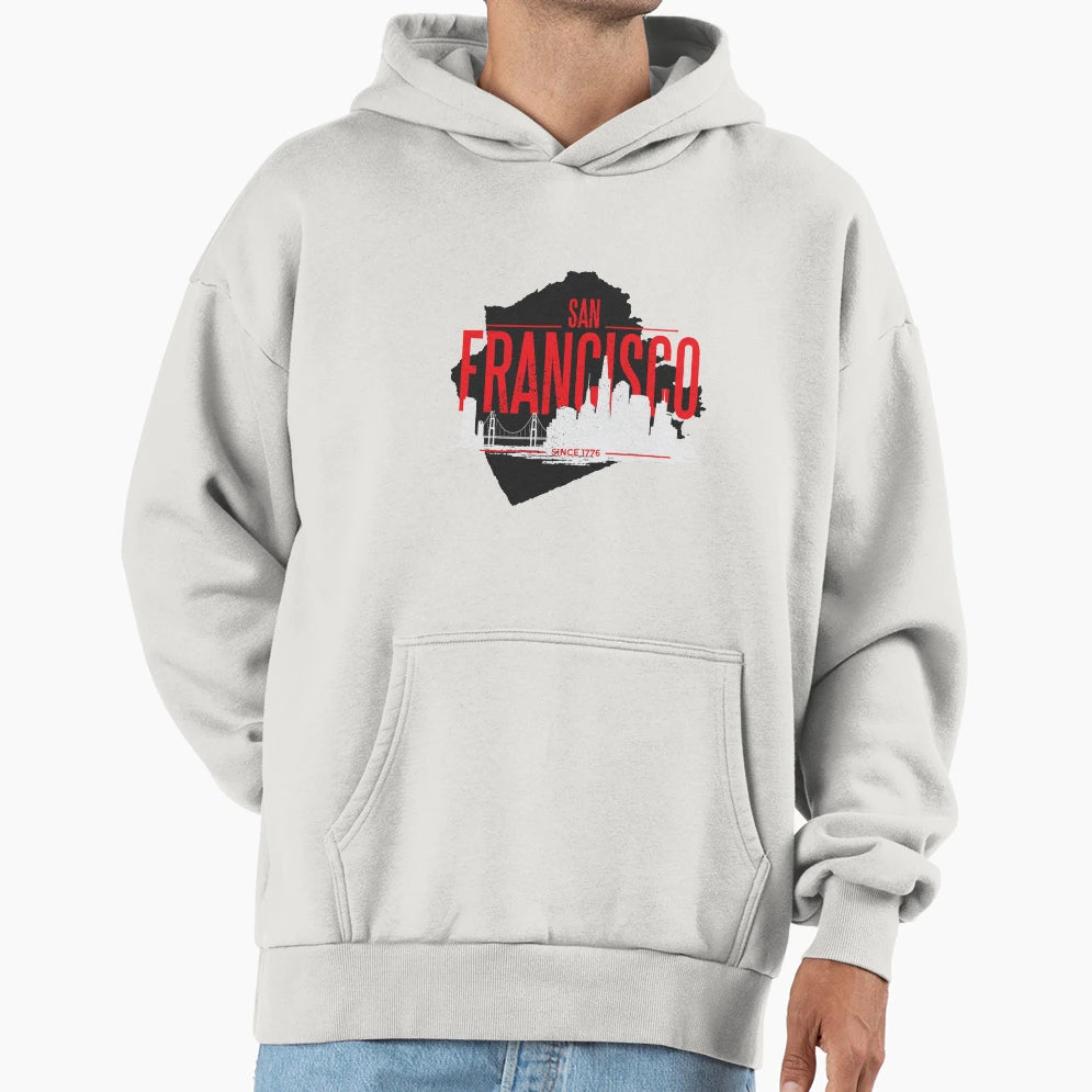 San Francisco Hoodie - Minimalist Print for Adults - T-Shirt, Sweatshirt, Hoodie