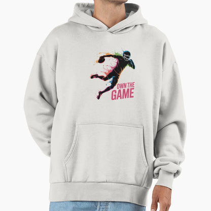 Own Game American Football Player Splash Hoodie - Graphic Print for Adults - T-Shirt, Sweatshirt, Hoodie