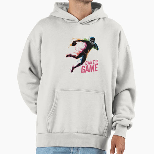 Own Game American Football Player Splash Hoodie - Graphic Print for Adults - T-Shirt, Sweatshirt, Hoodie