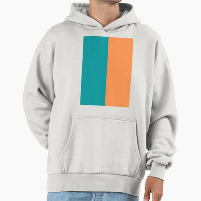 Teal Blue And Orange Striped Line Hoodie - Minimalist Print Men Women - T-Shirt, Sweatshirt, Hoodie