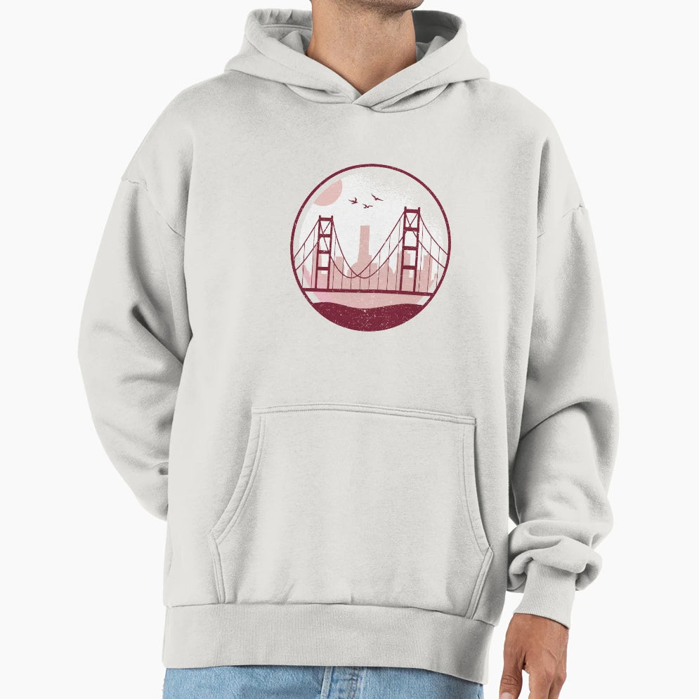 Golden Gate Hoodie - Minimalist Print for Adults - T-Shirt, Sweatshirt, Hoodie
