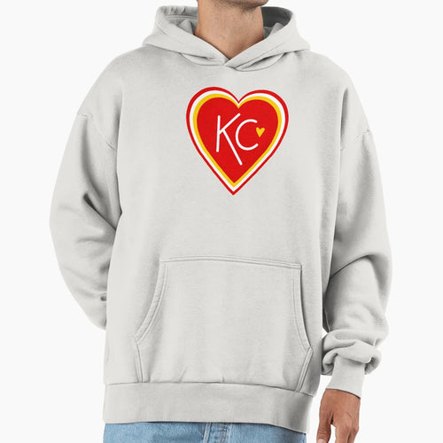 Kc Love Red Yellow Hoodie - Minimalist Print Men Women - T-Shirt, Sweatshirt, Hoodie