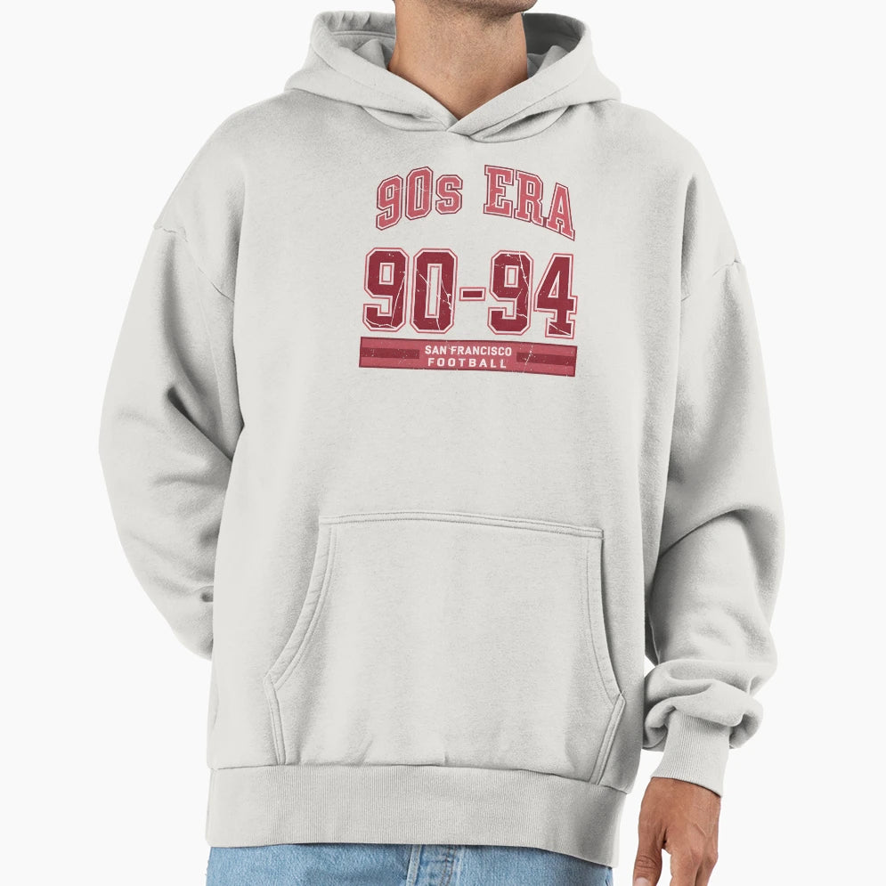 San Francisco Football 90S Era 1990 Hoodie - Fun Novelty Design Men Women - T-Shirt, Sweatshirt, Hoodie