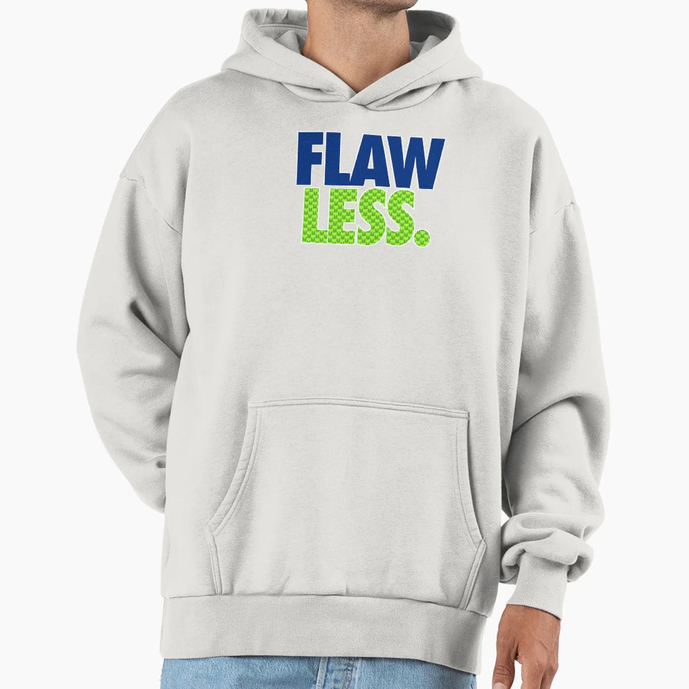 Flaw Less Hoodie - Minimalist Print Men Women - T-Shirt, Sweatshirt, Hoodie