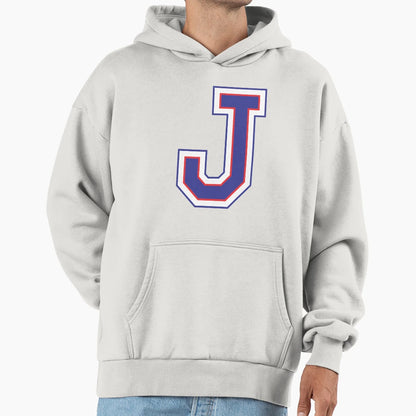 Alphabet J Hoodie - Minimalist Print Men Women - T-Shirt, Sweatshirt, Hoodie