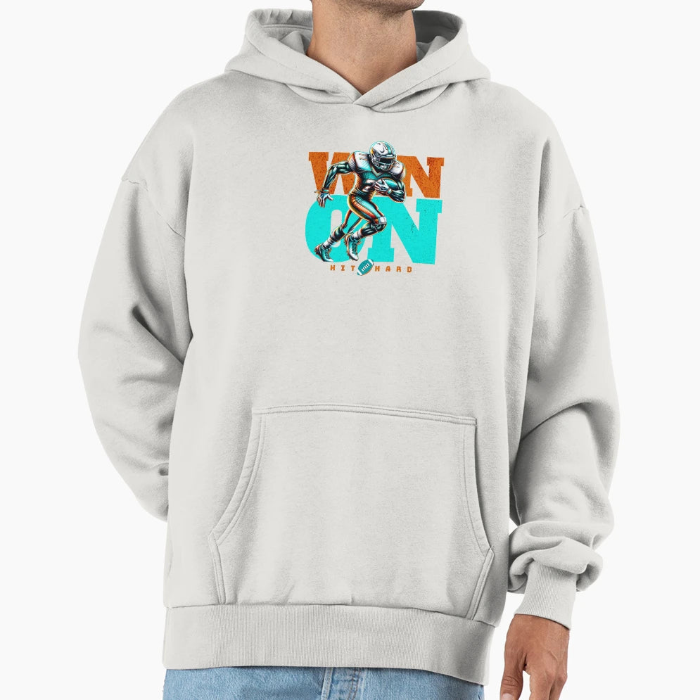 Football Player American Football Hoodie - Casual Everyday Wear Men Women - T-Shirt, Sweatshirt, Hoodie