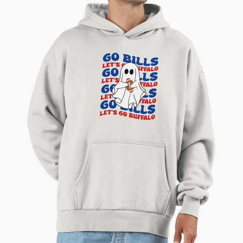 Go Bills Ghost Hoodie - Streetwear Style Men Women - T-Shirt, Sweatshirt, Hoodie