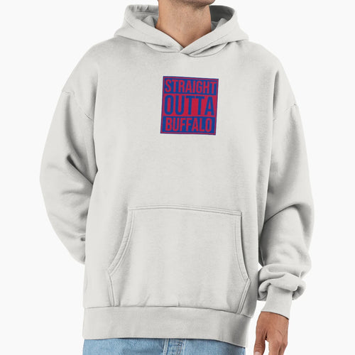 Straight Outta Buffalo Hoodie - Fun Novelty Design Unisex - T-Shirt, Sweatshirt, Hoodie