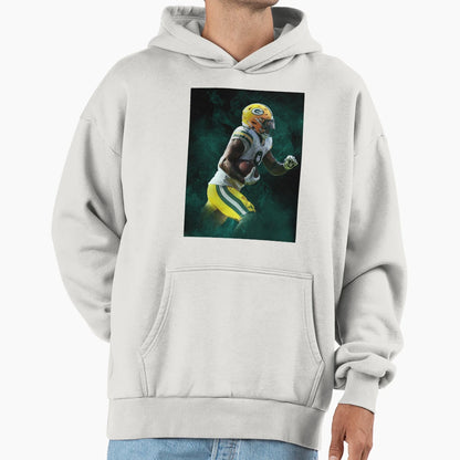 Josh Jacobs Green Bay Sports Art Hoodie - Unique Graphic Men Women - T-Shirt, Sweatshirt, Hoodie