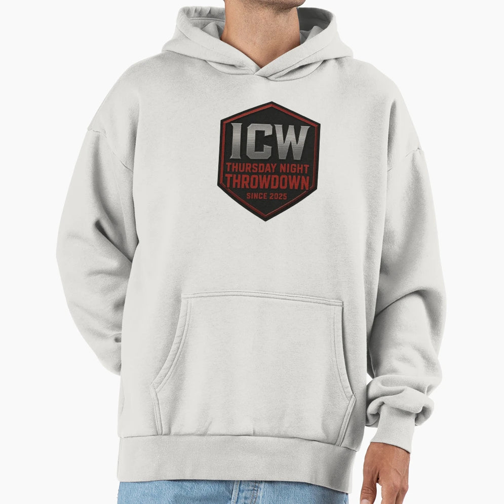 Icw Thursday Night Throwdown Logo Hoodie - Casual Everyday Wear Men Women - T-Shirt, Sweatshirt, Hoodie