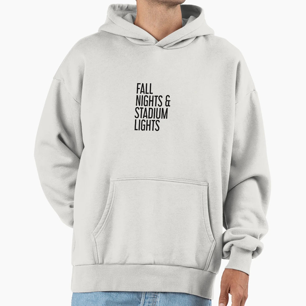 Fall Nights And Stadium Lights Hoodie - Fun Novelty Design Unisex - T-Shirt, Sweatshirt, Hoodie