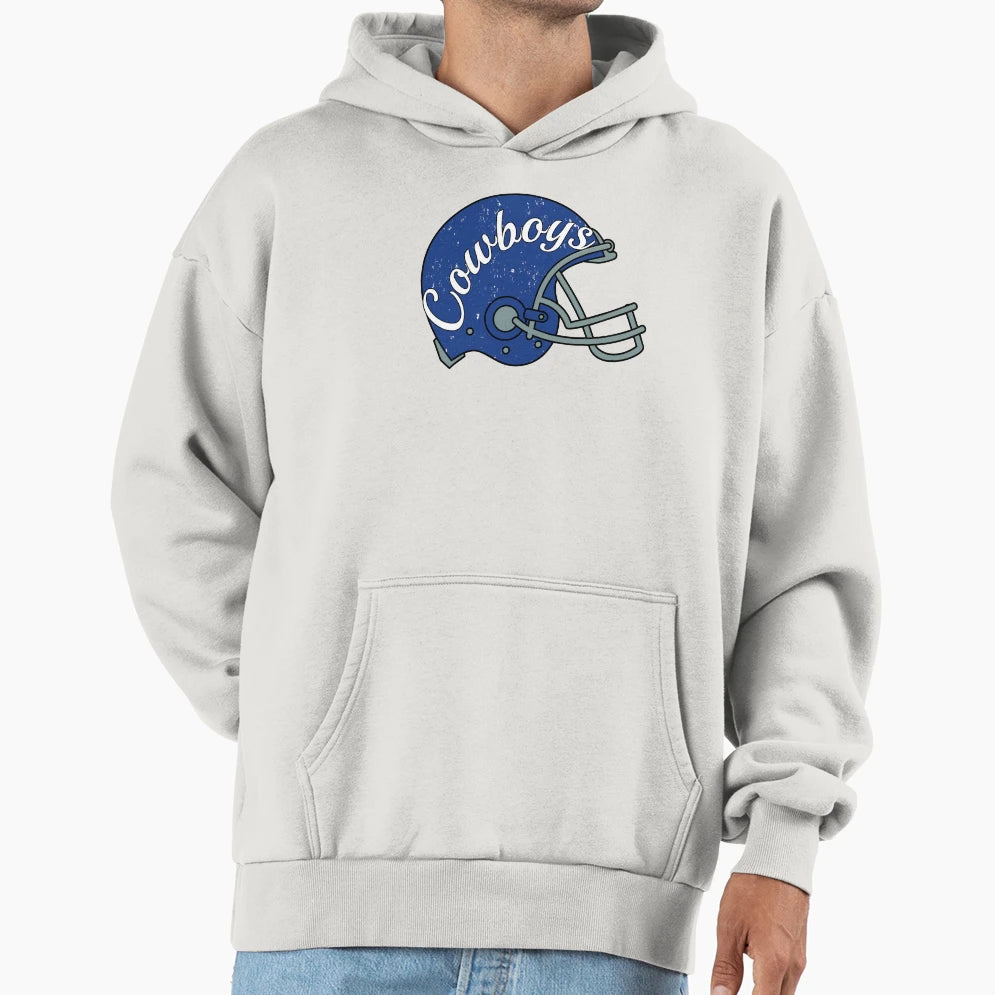 Cowboys Helmet Hoodie - Novelty Apparel Men Women - T-Shirt, Sweatshirt, Hoodie