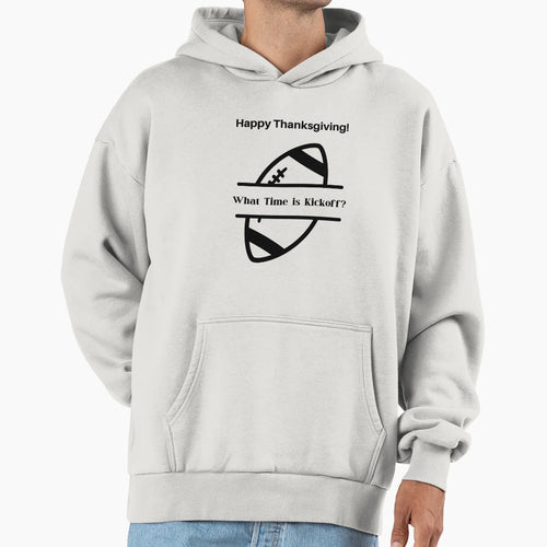 Funny Thanksgiving Football Fan Hoodie - Custom Art Print for Adults - T-Shirt, Sweatshirt, Hoodie
