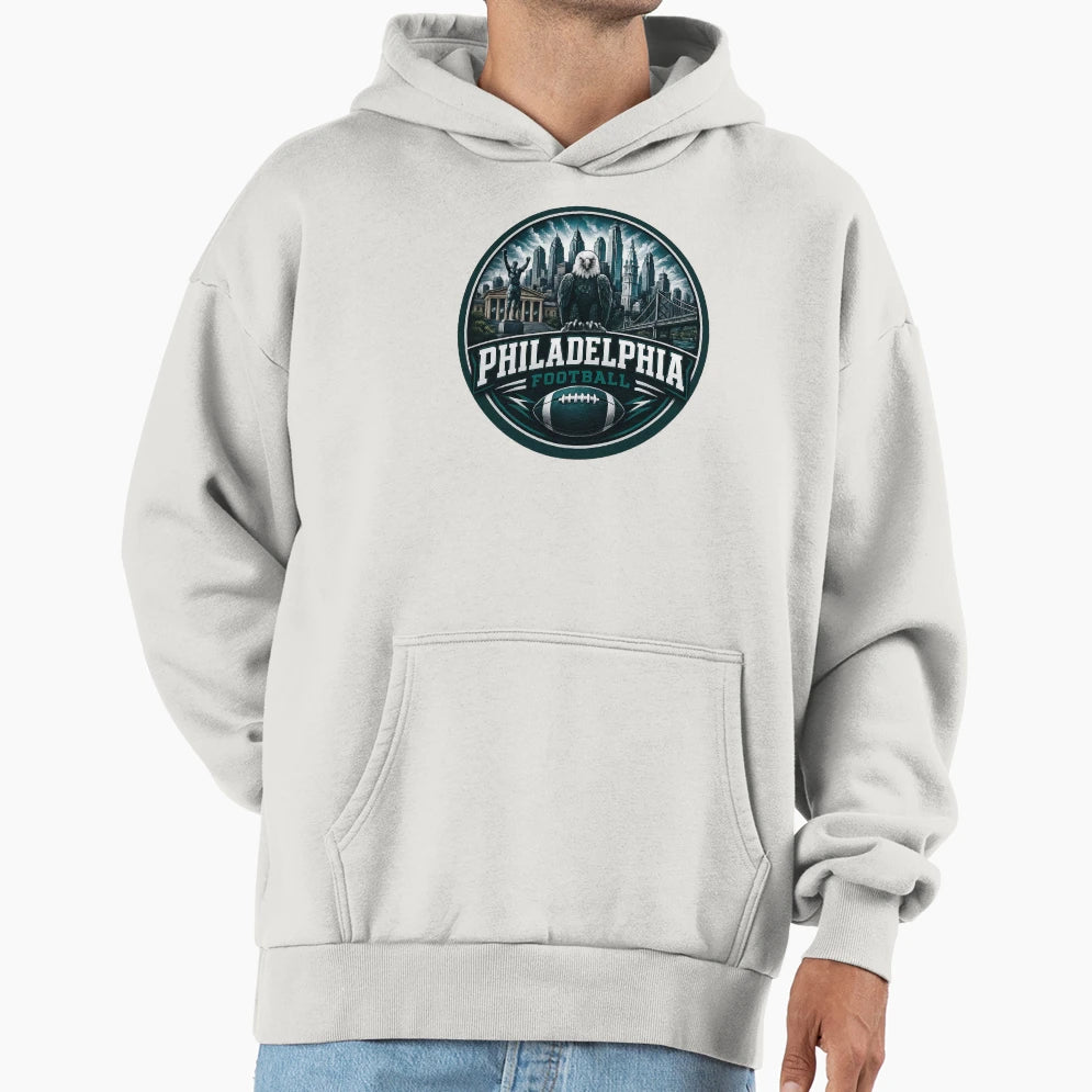 Philadelphia Football Skyline T-Shirt - Fun Novelty Design for Adults - T-Shirt, Sweatshirt, Hoodie