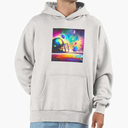 Splatter Helmet Hoodie - Trendy Graphic Men Women - T-Shirt, Sweatshirt, Hoodie
