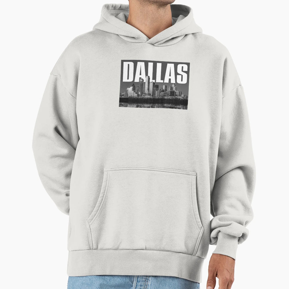 Dallas Cityscape Hoodie - Custom Art Print Unisex - T-Shirt, Sweatshirt, Hoodie