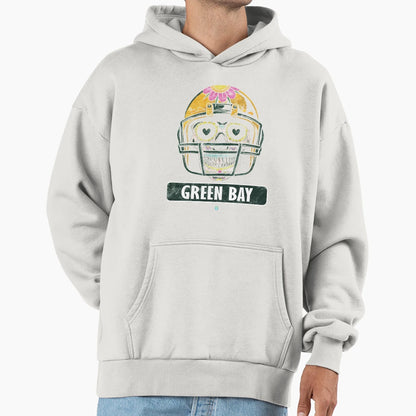 American Football Green Bay Skull Hoodie - Custom Art Print Men Women - T-Shirt, Sweatshirt, Hoodie