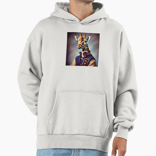 80S Yearbook Jock Giraffe V1 Hoodie - Unique Graphic for Adults - T-Shirt, Sweatshirt, Hoodie