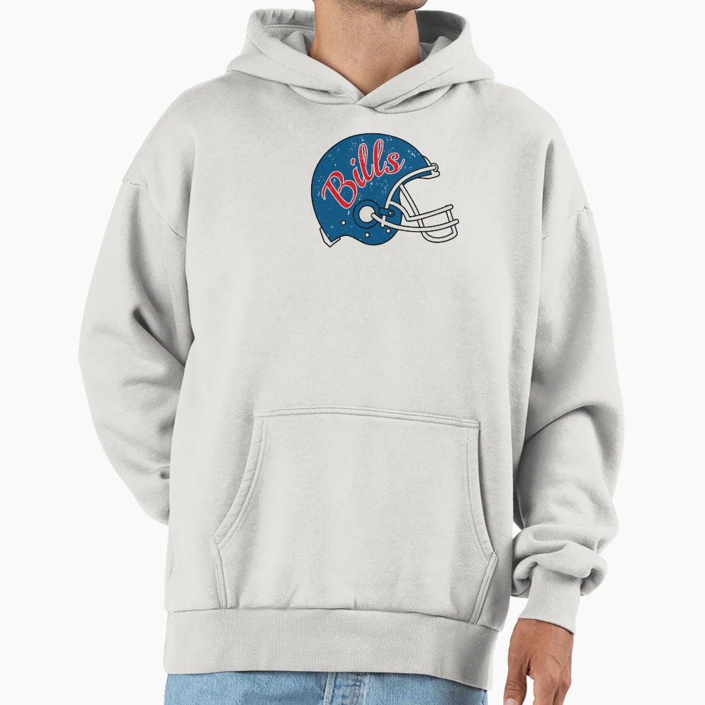 Bills Helmet Hoodie - Casual Everyday Wear for Adults - T-Shirt, Sweatshirt, Hoodie