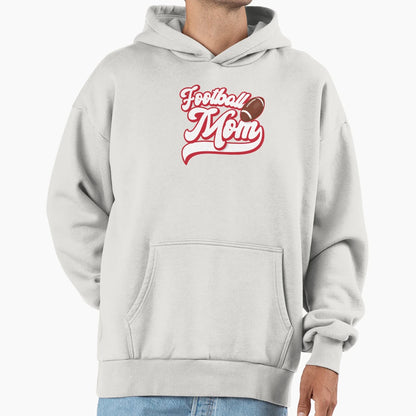 Football Mom Nautical Blue And Red Hoodie - Casual Everyday Wear Men Women - T-Shirt, Sweatshirt, Hoodie