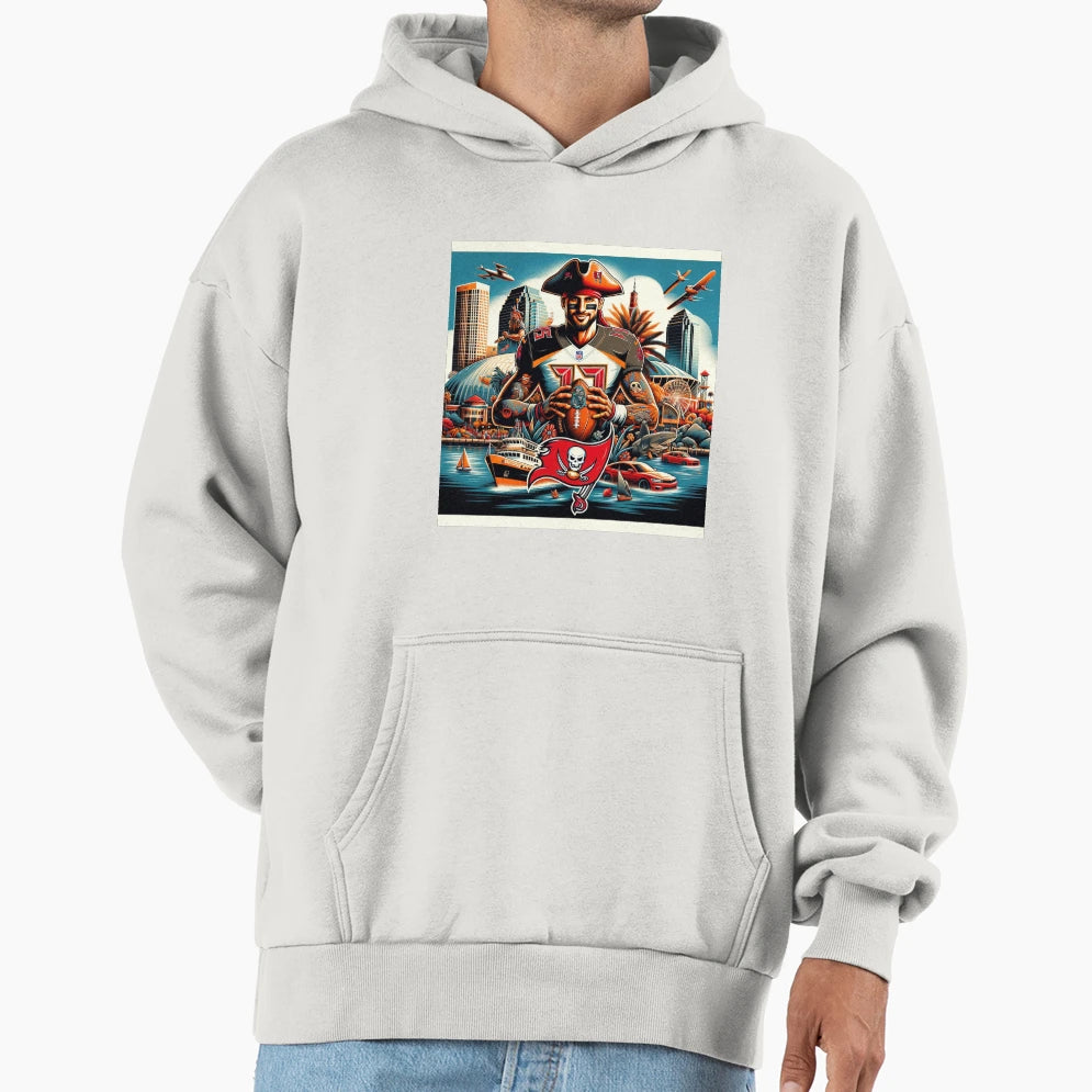 Tampa Bay Buccaneers Energy Artwork Hoodie - Trendy Graphic for Adults - T-Shirt, Sweatshirt, Hoodie