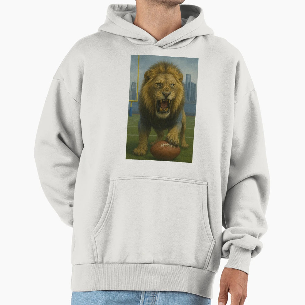 Detroit Football V7 Hoodie - Minimalist Print Unisex - T-Shirt, Sweatshirt, Hoodie