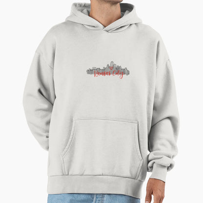 Kansas City Skyline Red Hoodie - Casual Everyday Wear Unisex - T-Shirt, Sweatshirt, Hoodie