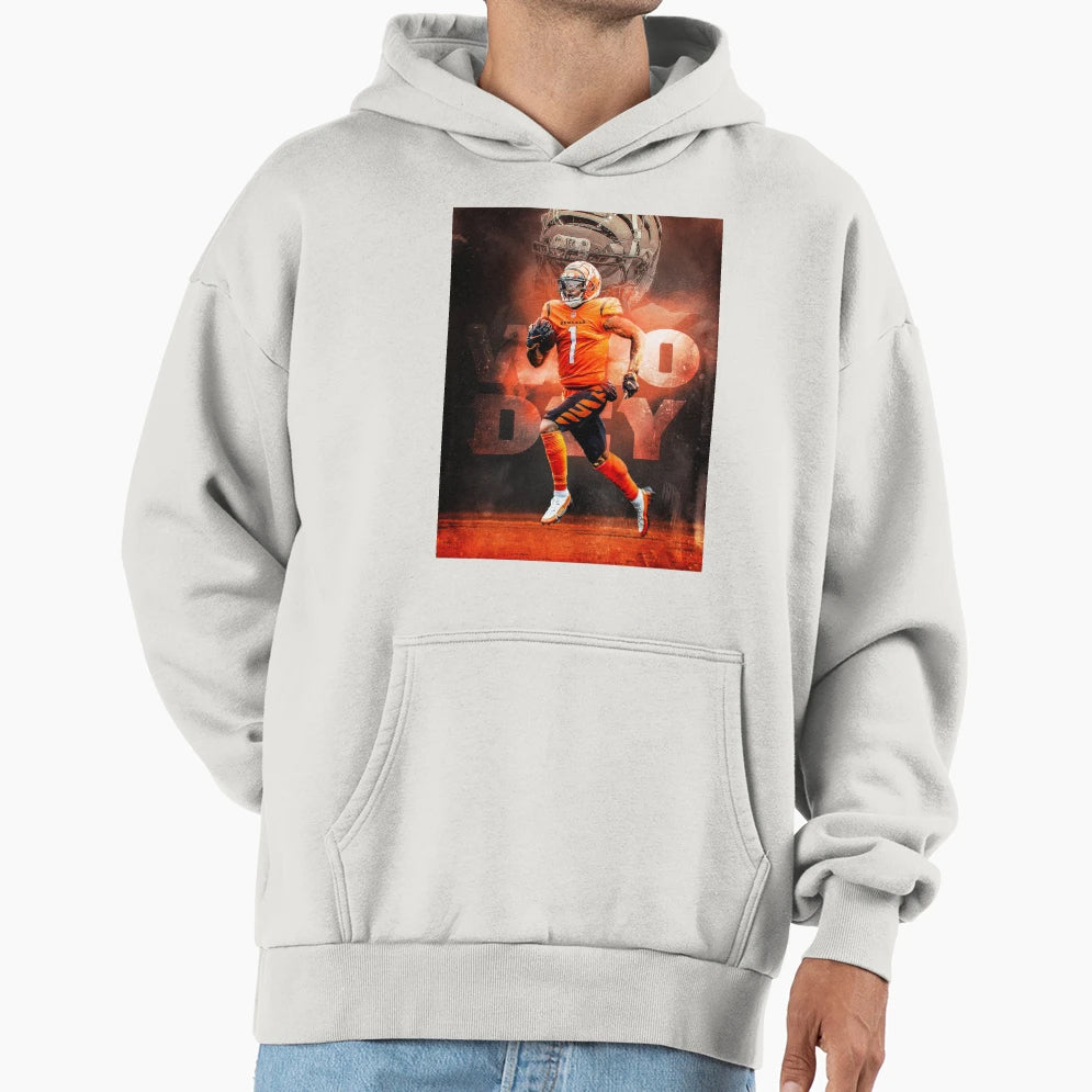 Jamarr Chase Cincinnati Who Dey Sports Hoodie - Trendy Graphic for Adults - T-Shirt, Sweatshirt, Hoodie
