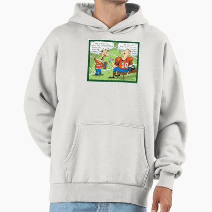 Fantasy Football Cartoon Hoodie - Casual Everyday Wear Men Women - T-Shirt, Sweatshirt, Hoodie