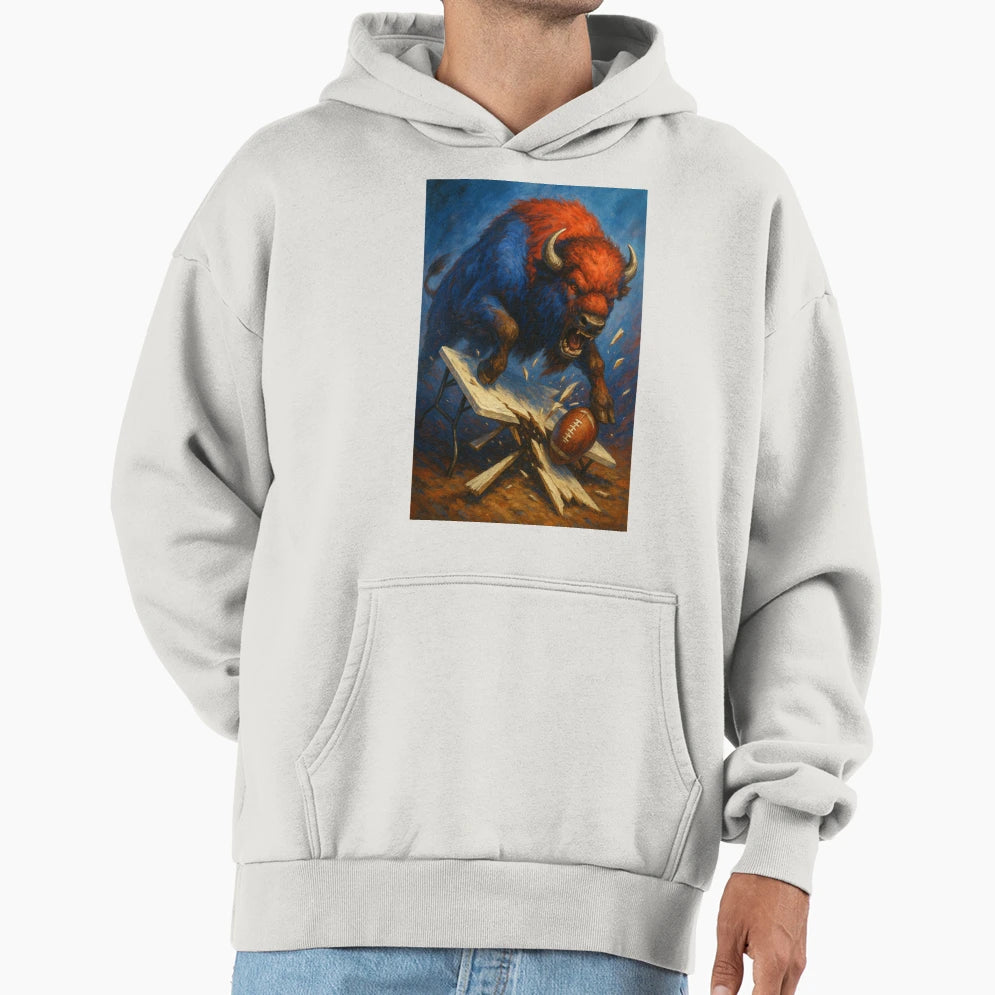 Buffalo Football V5 Hoodie - Minimalist Print Unisex - T-Shirt, Sweatshirt, Hoodie