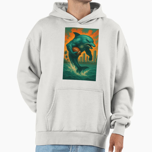 Miami Football V5 Hoodie - Novelty Apparel for Adults - T-Shirt, Sweatshirt, Hoodie
