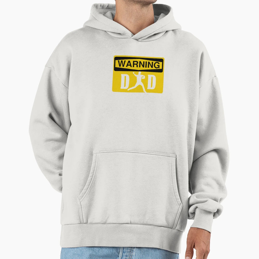 Baseball Pitcher Dad Warning Hoodie - Fun Novelty Design Men Women - T-Shirt, Sweatshirt, Hoodie