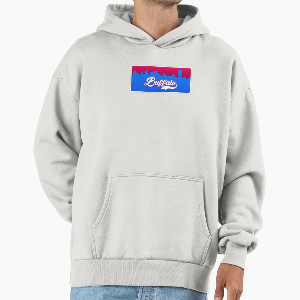 Buffalo Football Skyline Hoodie - Unique Graphic Unisex - T-Shirt, Sweatshirt, Hoodie