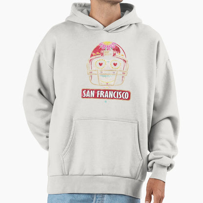 American Football San Francisco Skull Hoodie - Trendy Graphic for Adults - T-Shirt, Sweatshirt, Hoodie