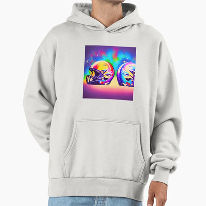 Helmet Harmony Hoodie - Casual Everyday Wear Unisex - T-Shirt, Sweatshirt, Hoodie