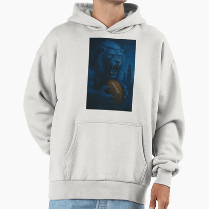 Detroit Football V4 Hoodie - Aesthetic Graphic Unisex - T-Shirt, Sweatshirt, Hoodie