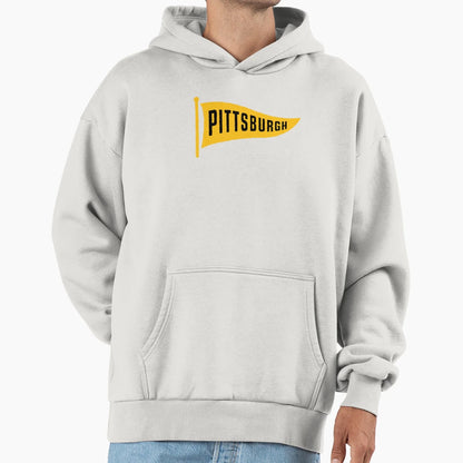 Pittsburgh Pennant Hoodie - Novelty Apparel for Adults - T-Shirt, Sweatshirt, Hoodie
